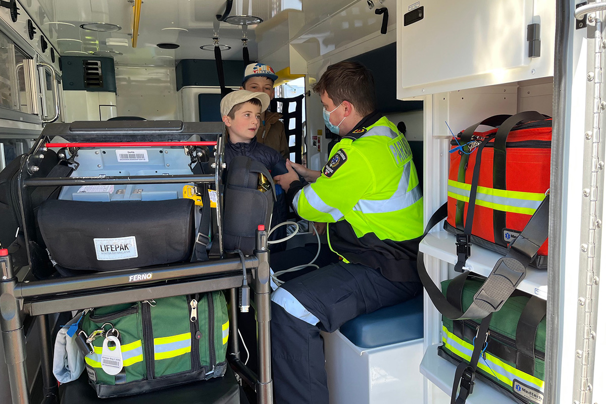 paramedic with two kids