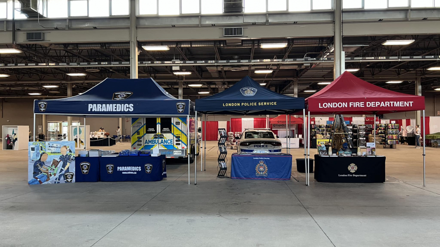 Booths of MLPS, London Police, and London Fire Department