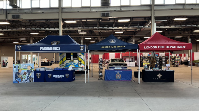 Booths of MLPS, London Police, and London Fire Department