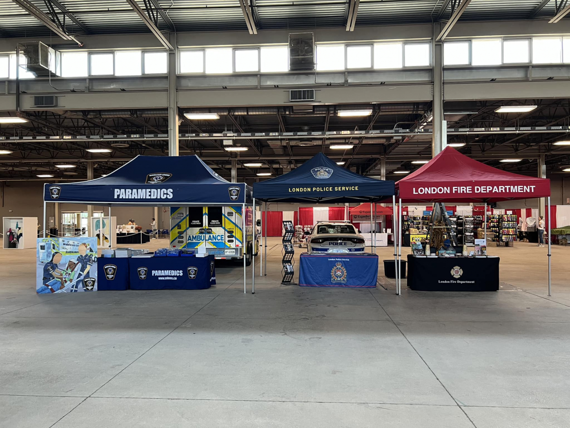 Booths of MLPS, London Police, and London Fire Department