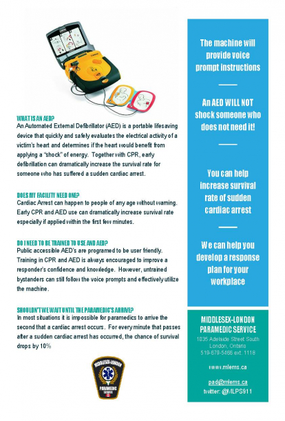Front page of What is an AED brochure image